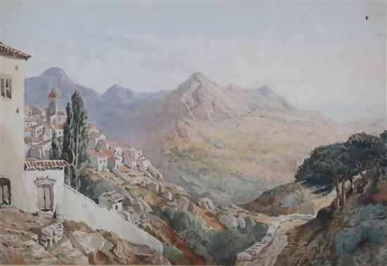 General Sir John Miller Adye (1819-1900), watercolour Gaucin, 9 x 13.5in